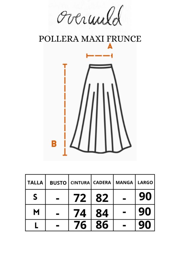 POLLERA MAXI FRUNCE - Imagen 4