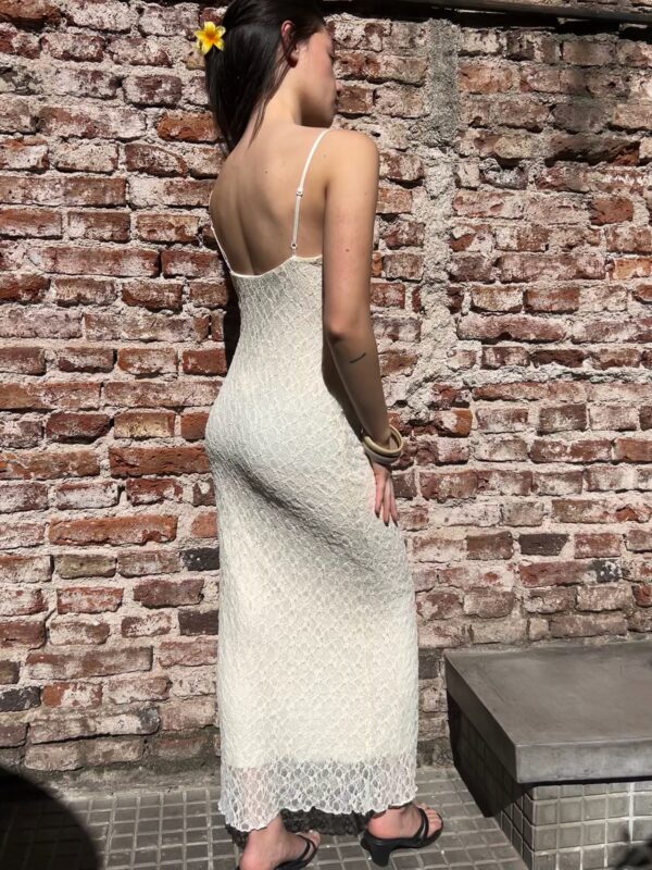 VESTIDO ENCAJE ABUCHONADO - Imagen 5