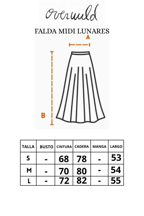 FALDA MIDI LUNARES - Imagen 4