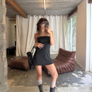 VESTIDO STRAPLES CORTO