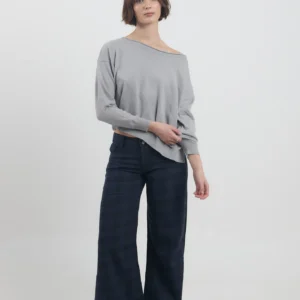 WIDE LEG VENUS TARTAN BLUE