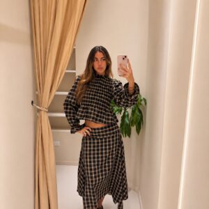 FALDA ROSE CUADROS